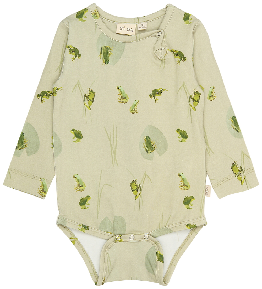 Petit Piao Body l/ä - PpStat - Tidal Foam Frog AOP - Petit Piao - 2 Jahre (92) - Body L/Ä von Petit Piao