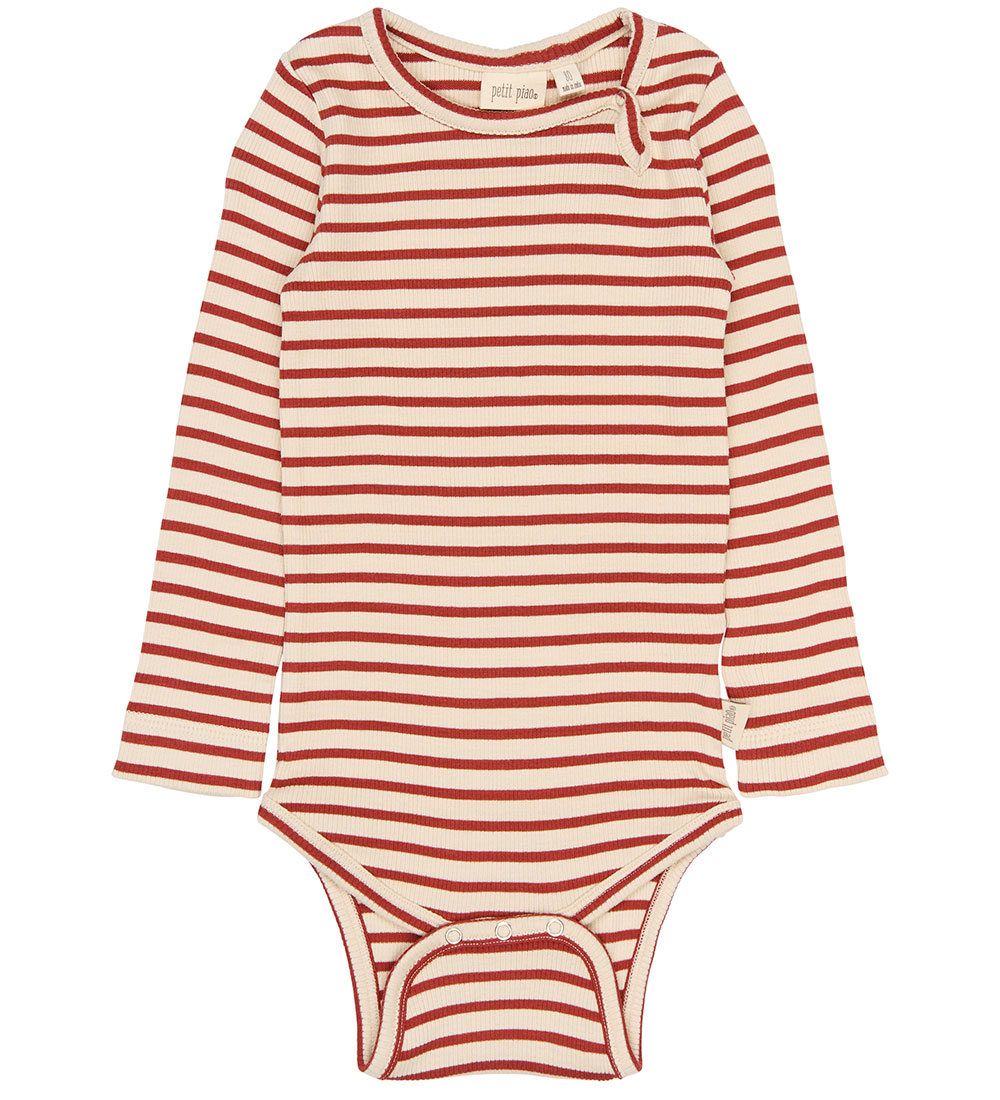 Petit Piao Body l/ä - Rib/Modal - PPSky - Zinnober Striped - Petit Piao - 68 - Body L/Ä Petit Piao Body l/ä - Rib/Modal - PPSky - Zinnober Striped - Petit Piao - 68 - Body L/Ä von Petit Piao