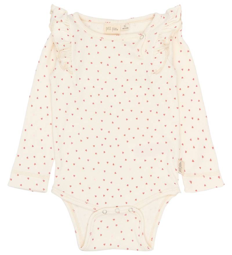 Petit Piao Body l/ä - Rib/Modal - PPSonja - Eierlikör Heart - Petit Piao - 1 Jahr (80) - Body L/Ä von Petit Piao
