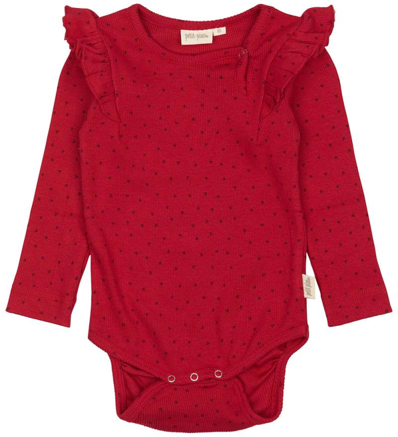 Petit Piao Body l/ä - Rib - Modal - Frill - Jet Rot/Fahrradrot - Petit Piao - 68 - Body L/Ä Petit Piao Body l/ä - Rib - Modal - Frill - Jet Rot/Fahrradrot - Petit Piao - 68 - Body L/Ä von Petit Piao