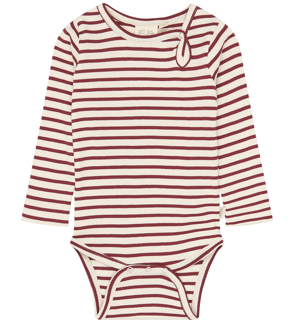 Petit Piao Body l/ä - Rib - PpSky - Syrah Striped - Petit Piao - 74 - Body L/Ä von Petit Piao