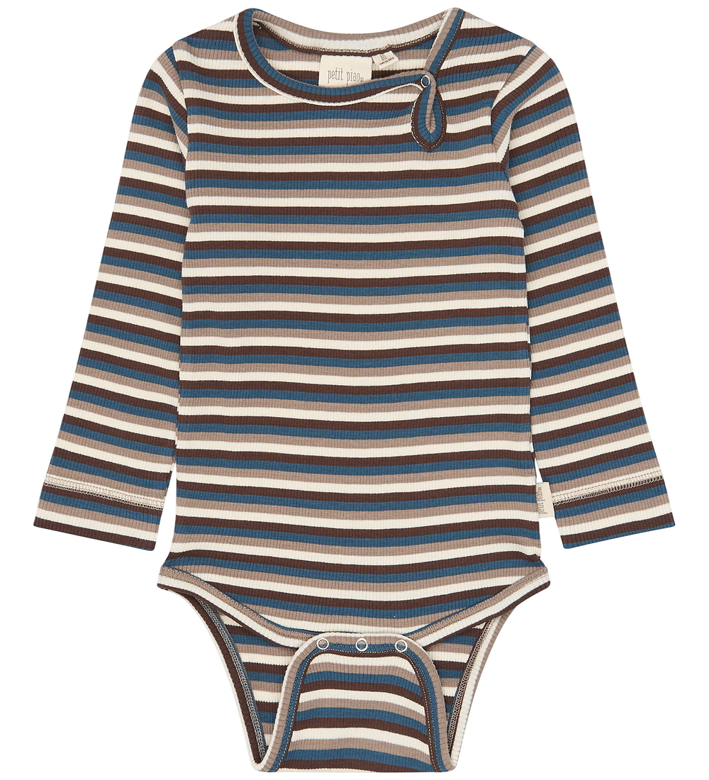 Petit Piao Body l/ä - Rib - Baumwolle/Modal - PpSong - Key Largo - Petit Piao - 68 - Body L/Ä von Petit Piao