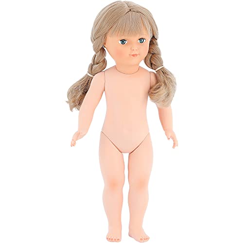 Petitcollin 264071 Puppe für Kinder, 40 cm, blond, langes Haar, Blaue Augen, nummerierte Edition, ab 3 Jahren, beige von Petitcollin