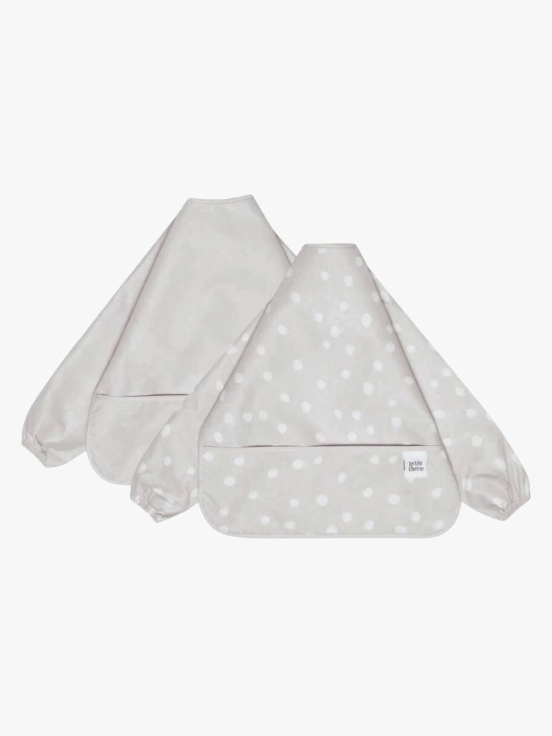 Petite Chérie Langärmliges Lätzchen 2er-Pack, Warm Grey Petite Chérie Langärmliges Lätzchen 2er-Pack, Warm Grey von Petite Chérie