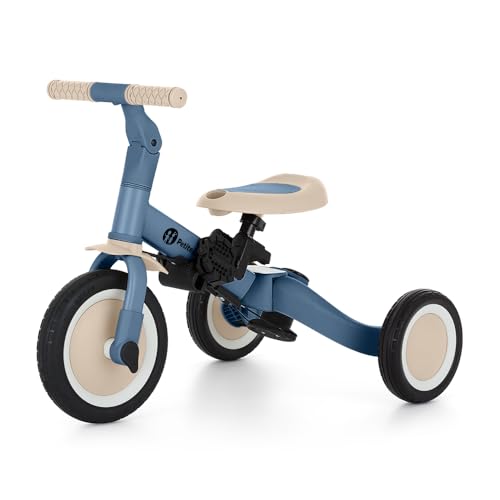 PETITE&MARS Multifunktionales 5-in-1-Dreirad Turbo * Fahrrad * Dreirad * Laufrad * Rutschauto * Lauflernfahrzeug (Ocean Blue) von Petite&Mars