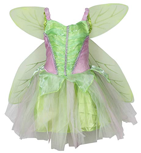 Petitebelle, grünes Feenkostüm-Set, Partykleid, mit Flügeln, Mädchenkleidung Gr. 6-8 Jahre, grün - L von Petitebelle