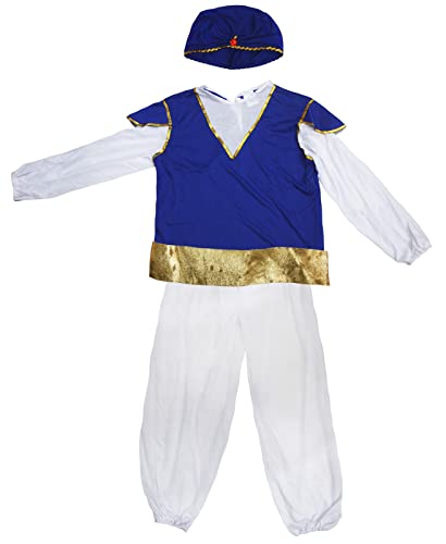 Petitebelle Aladdin Jungen Kostüm 4-12y (Blau, 10-12 Jahre) von Petitebelle