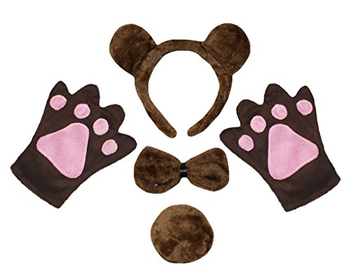 Petitebelle Bär Stirnband Bowtie Schwanz Handschuhe 4pc Partei-Kostüm für Erwachsene Einheitsgröße Braun Petitebelle Bär Stirnband Bowtie Schwanz Handschuhe 4pc Partei-Kostüm für Erwachsene Einheitsgröße Braun von Petitebelle