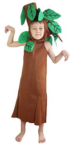 Petitebelle Baum Kostüm Kinder 4-14J (Braun, 7-10 Jahre) von Petitebelle