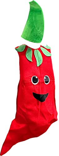 Petitebelle Chili Unisex-Kostüm für Erwachsene, Rot, Einheitsgröße Petitebelle Chili Unisex-Kostüm für Erwachsene, Rot, Einheitsgröße von Petitebelle