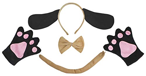 Petitebelle Hundekostüm mit langem Ohr, mit Schleife, Schwanz, Handschuhe, Erwachsenenkostüm, Einheitsgröße, Khaki-1 Petitebelle Hundekostüm mit langem Ohr, mit Schleife, Schwanz, Handschuhe, Erwachsenenkostüm, Einheitsgröße, Khaki-1 von Petitebelle