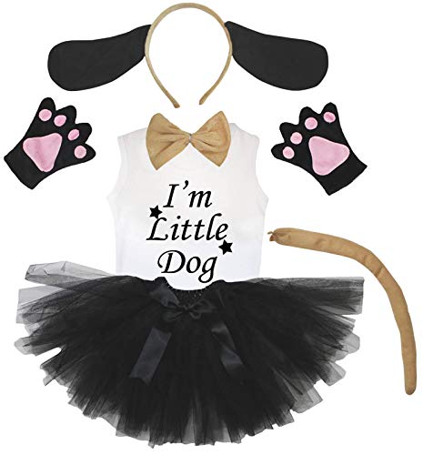 Petitebelle I'm Little Dog Kostüm mit Stirnband, Tutu, 6-teilig, 1–8 Jahre (Khaki-1, 3–4 Jahre) von Petitebelle