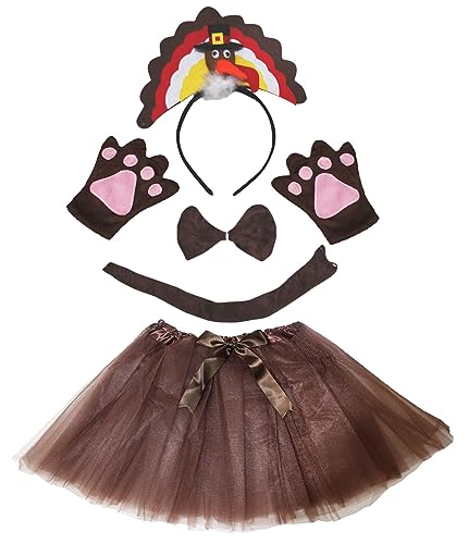 Petitebelle Kopfband, Fliege, Schwanz, Handschuhe, Tutu, 5-teiliges Mädchen-Kostüm, 1–10 Jahre (Türkei, 1–5 Jahre) von Petitebelle