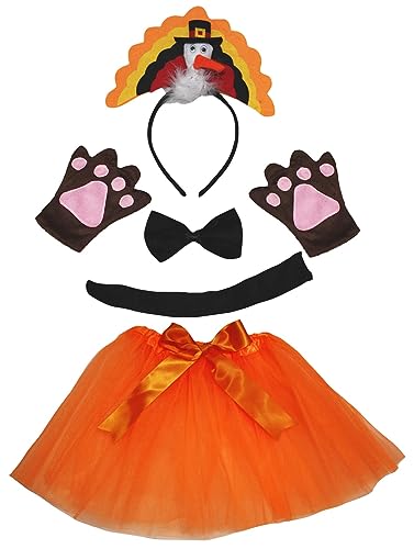 Petitebelle Kopfband, Fliege, Schwanz, Handschuhe, Tutu, 5-teiliges Mädchen-Kostüm, 1–10 Jahre (Türkei-2, 1–5 Jahre) von Petitebelle