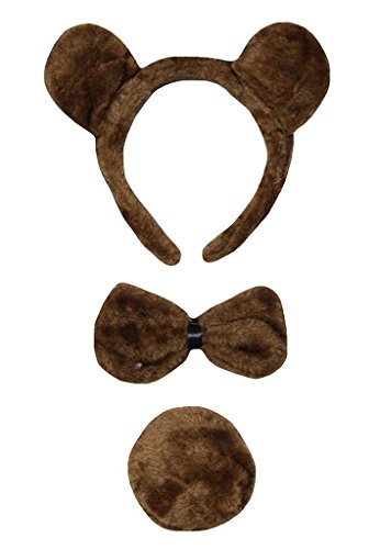 Petitebelle Stirnband Bowtie Schwanz 3pc Costume (Bär [braun], Einheitsgröße) von Petitebelle