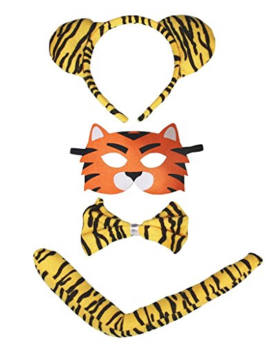 Petitebelle Stirnband Bowtie Schwanz Maske 4pc Kostüm Einheitsgröße Tiger Petitebelle Stirnband Bowtie Schwanz Maske 4pc Kostüm Einheitsgröße Tiger von Petitebelle