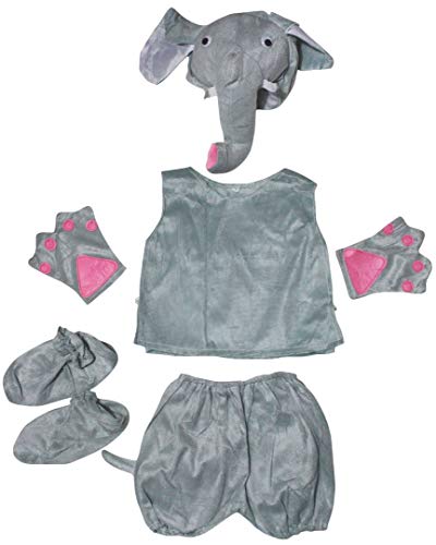 Petitebelle Tiermütze, Hemd, Schwanzhose, Schuhe, 5-teiliges Kostüm, 4-8 Jahre (Elefant, 6-8 Jahre) von Petitebelle