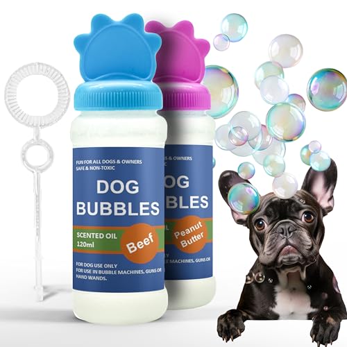 Petopedia 2 x Hundeblasen mit Erdnussbutter & Rinderduft, interaktives Hundespielzeug für Langeweile, Welpen bis große Hunde, im Freien, sicher (240 ml (2 Stück), beide (sortiert)) von Petopedia