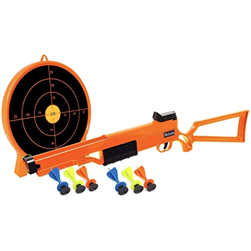 Petron SURESHOT Combo Pack Kinder Pump Action Gewehr + Zielscheibe, orange/schwarz (1 Set) von Petron