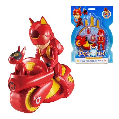 AlphaToys Petronix Defenders EU820010 - Matt Actionfigur & Pet Pup-E, ca. 8 cm große Spielfigur mit tierischem Begleiter für Kinder, inkl. Haustiermobil und Rucksack AlphaToys Petronix Defenders EU820010 - Matt Actionfigur & Pet Pup-E, ca. 8 cm große Spielfigur mit tierischem Begleiter für Kinder, inkl. Haustiermobil und Rucksack von AlphaToys