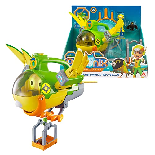 Petronix - Deluxe Transforming Paul-E & JIA, verwandelbare Haustierfigur und Puppe in Fahrzeug, JIA Vogel aus der Cartoon-Serie, Jungen und Mädchen ab 3 Jahren, Famosa (PET05200) von Giochi Preziosi