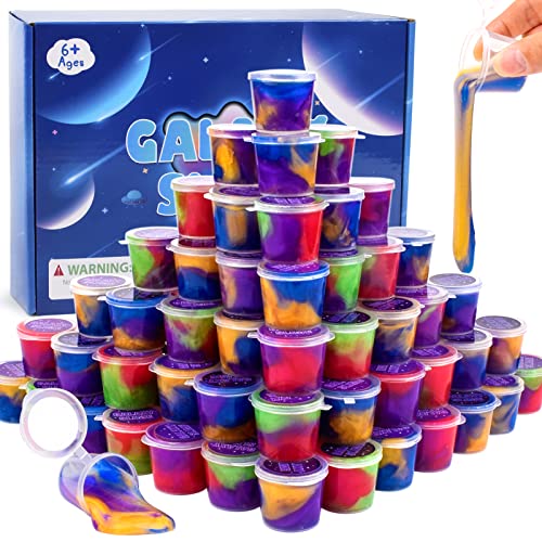 Galaxy Slime Kit mit 60 Stück, Partygeschenke für Kinder, Nicht klebrig, nass, weiches Schlammspielzeug, Mini-Slime-Bulk für Jungen und Mädchen, Stressabbau, Goodie-Bags, Weihnachtsfüller Galaxy Slime Kit mit 60 Stück, Partygeschenke für Kinder, Nicht klebrig, nass, weiches Schlammspielzeug, Mini-Slime-Bulk für Jungen und Mädchen, Stressabbau, Goodie-Bags, Weihnachtsfüller von Petyuioyu