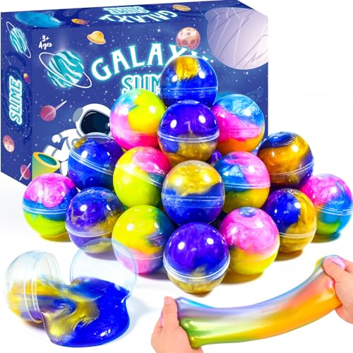 Slime Party Favors,24-Pack Galaxy Slime Balls, Stretchy, Non-Sticky, Mess-Free for Kids, Stress Relief Toys, Party Favors, and Classroom Rewards Slime Party Favors,24-Pack Galaxy Slime Balls, Stretchy, Non-Sticky, Mess-Free for Kids, Stress Relief Toys, Party Favors, and Classroom Rewards von Petyuioyu