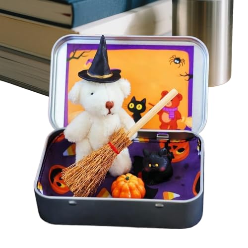 Peufcmi Bär Im Karton Halloween,Süßes oder Saures Kinder Plüschbär Box | Zauberhaftes Deko Spielzeug Für Schreibtisch Wohnzimmer Peufcmi Bär Im Karton Halloween,Süßes oder Saures Kinder Plüschbär Box | Zauberhaftes Deko Spielzeug Für Schreibtisch Wohnzimmer von Peufcmi