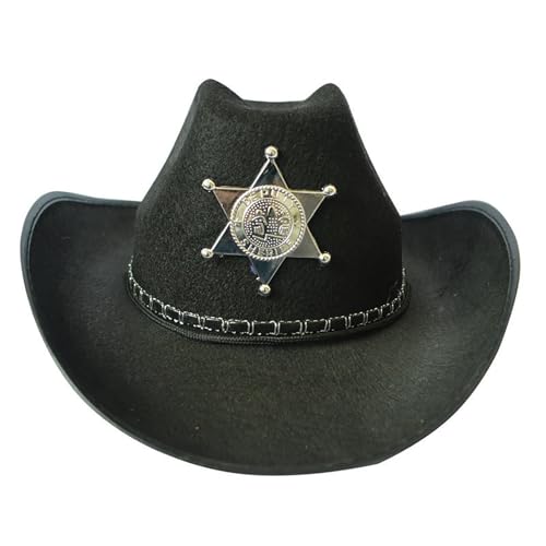 Peufcmi Cowgirl-Hut für Damen - Vintage Western-Cowboy-Hut - Kopfbedeckung für Frauen, Western-Themenparty, Cowboy-Kostümzubehör für Erwachsene Peufcmi Cowgirl-Hut für Damen - Vintage Western-Cowboy-Hut - Kopfbedeckung für Frauen, Western-Themenparty, Cowboy-Kostümzubehör für Erwachsene von Peufcmi