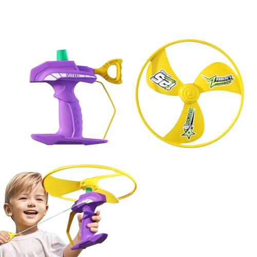 Peufcmi Flying Saucer -Spielzeug, Flying Spielzeug | Handheld Flying Aircraft Dragonfly Copter Educational - Fun Sport Fidget Toys, Datenträgerhubschrauber-Spielset für 3 bis 8 Jahre alt, für Ferien von Peufcmi