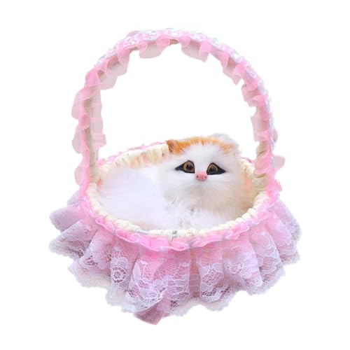 Peufcmi Gefälschte Katzen, Katzen, die echt Aussehen - Soft Touch Realistic Kitten Figur im Korb,Dekorative Tiere Model Puppe für Thanksgiving, Kindertag, Ostern Peufcmi Gefälschte Katzen, Katzen, die echt Aussehen - Soft Touch Realistic Kitten Figur im Korb,Dekorative Tiere Model Puppe für Thanksgiving, Kindertag, Ostern von Peufcmi