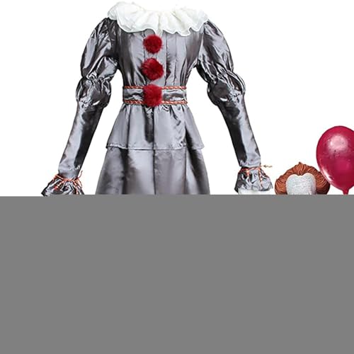 Peufcmi Halloween Clown Kostüm - Gruseliges Clown Kostüm Verwandlung Für Erwachsene - Bequemes Halloween Cosplay für Karneval Maskerade Fotografie Festparty von Peufcmi