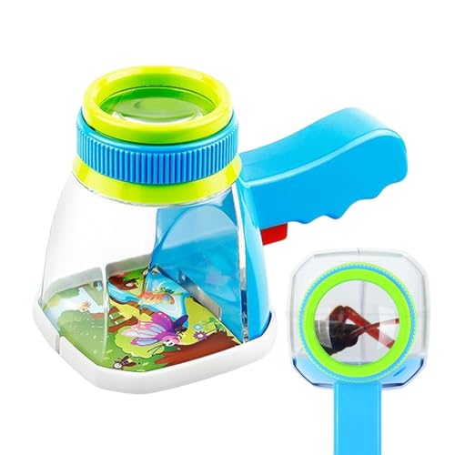 Peufcmi Spider -Lupe -Behälter, Ladybug -Lupenschachtel,5X klarer Kapazität Schmetterling Lupe Box | Centipede Collector Fall, Ladybug Catcher Supplies für Abenteuer von Peufcmi