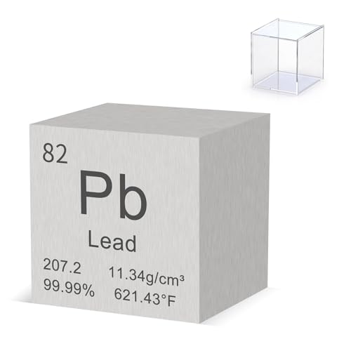 Pevfeciy 1 Inch Blei Würfel 25,4 mm Metall Dichte Würfel hohe Dichte ElementWürfel von Pevfeciy