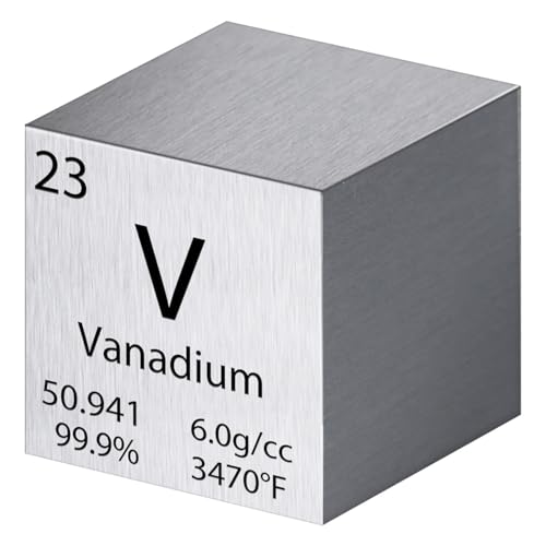 Pevfeciy 1 Inch Vanadium Würfel 25,4 mm Metall Dichte Würfel reines Metall hohe Dichte Element Würfel für Element Sammlungen Labor Experiment Material Hobbys Pevfeciy 1 Inch Vanadium Würfel 25,4 mm Metall Dichte Würfel reines Metall hohe Dichte Element Würfel für Element Sammlungen Labor Experiment Material Hobbys von Pevfeciy