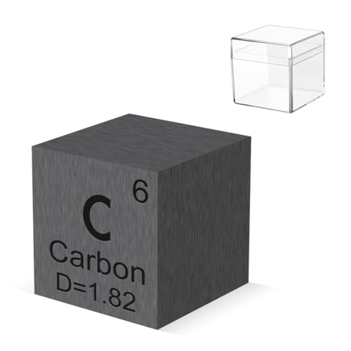Pevfeciy Kohlenstoff,10mm, 1cm Aluminium Würfel 10mm Metall Dichte Würfel reines Metall hohe Dichte Element Würfel für Element Sammlungen Labor Experiment Material Hobbys von Pevfeciy