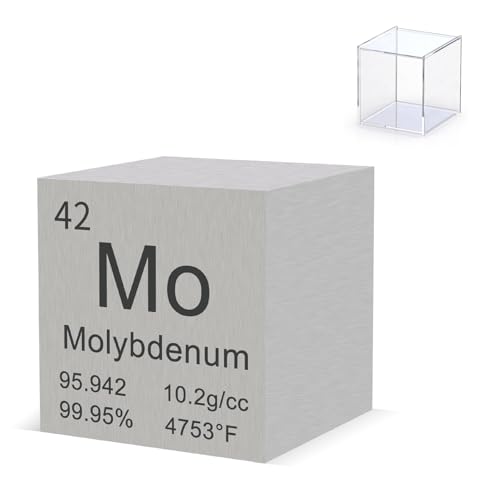 Pevfeciy Molybdän Würfel 25,4mm Metall Dichte Würfel reines Metall hohe Dichte Elementwürfel von Pevfeciy