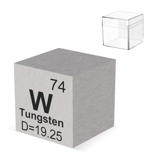 Pevfeciy Wolfram,10mm, 1cm Aluminium Würfel 10mm Metall Dichte Würfel reines Metall hohe Dichte Element Würfel für Element Sammlungen Labor Experiment Material Hobbys von Pevfeciy