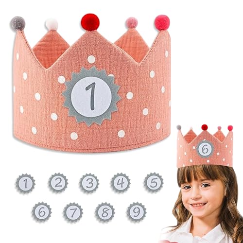 Peysaitr Geburtstagskrone Kinder-Geburtstag, Geburtstagskrone Mädchen & Junge aus Musselin, Krone Geburtstag Klett Austauschbar 1-9 Zahlen, für Kinder Geburtstag Party Supplies Peysaitr Geburtstagskrone Kinder-Geburtstag, Geburtstagskrone Mädchen & Junge aus Musselin, Krone Geburtstag Klett Austauschbar 1-9 Zahlen, für Kinder Geburtstag Party Supplies von Peysaitr