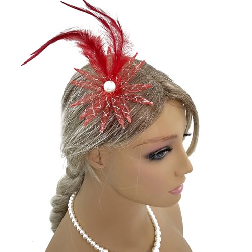 Pffiocix Modisches Blumen-Netz-Haar-Accessoire, gefiederte Dekorationen, bequem für Hochzeiten, Partys, Eltern-Kind-Aktivitäten, Hochzeit, Party, Haarschmuck für Damen Pffiocix Modisches Blumen-Netz-Haar-Accessoire, gefiederte Dekorationen, bequem für Hochzeiten, Partys, Eltern-Kind-Aktivitäten, Hochzeit, Party, Haarschmuck für Damen von Pffiocix