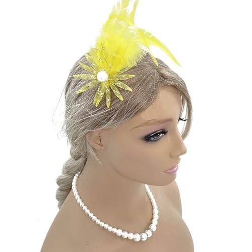 Pffiocix Modisches Blumen-Netz-Haar-Accessoire, gefiederte Dekorationen, bequem für Hochzeiten, Partys, Eltern-Kind-Aktivitäten, Hochzeit, Party, Haarschmuck für Damen Pffiocix Modisches Blumen-Netz-Haar-Accessoire, gefiederte Dekorationen, bequem für Hochzeiten, Partys, Eltern-Kind-Aktivitäten, Hochzeit, Party, Haarschmuck für Damen von Pffiocix