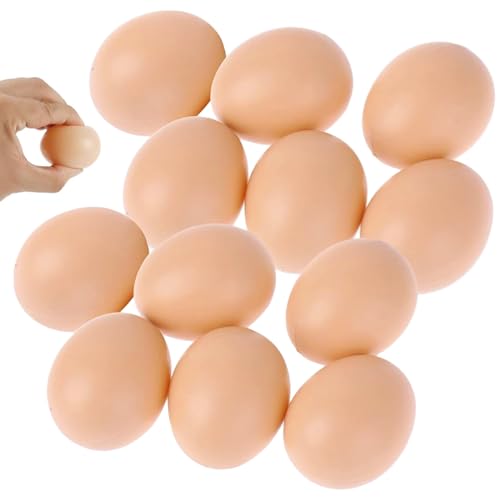 Pfjsseey 12 -pcs gefälschte Eier, realistisch Glatte Plastik gefälschte Hühnereier für DIY -Kunsthandwerk, Party, Wohnkultur, Kinderspielzeug, Küchenhuhn Pfjsseey 12 -pcs gefälschte Eier, realistisch Glatte Plastik gefälschte Hühnereier für DIY -Kunsthandwerk, Party, Wohnkultur, Kinderspielzeug, Küchenhuhn von Pfjsseey