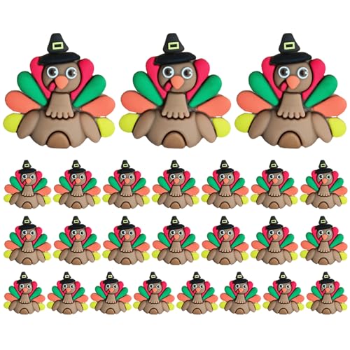 Pfjsseey 25pcs Truthahndekor, Silicon Mini DIY Handwerk, verstecken Spielzeug, Truthahnornamente für das Erntedankfest zu Hause Pfjsseey 25pcs Truthahndekor, Silicon Mini DIY Handwerk, verstecken Spielzeug, Truthahnornamente für das Erntedankfest zu Hause von Pfjsseey