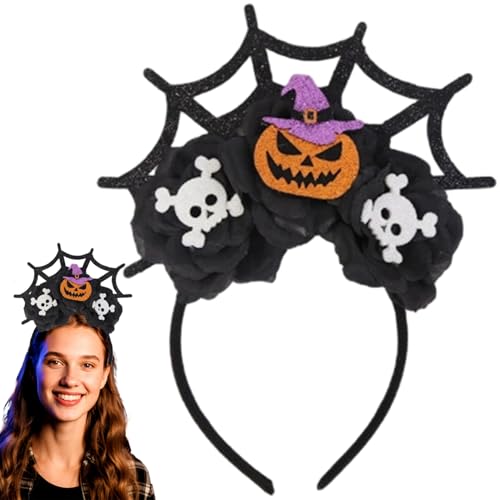 Pfjsseey Halloween Stirnband, glitzer schwarze Blumenkürbis -Spinnen -Web -Haarschleife, elastische Halloween -Haarzubehör für Cosplay- und Foto -Requisite -Kostüme für Frauen Pfjsseey Halloween Stirnband, glitzer schwarze Blumenkürbis -Spinnen -Web -Haarschleife, elastische Halloween -Haarzubehör für Cosplay- und Foto -Requisite -Kostüme für Frauen von Pfjsseey