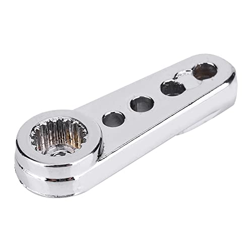 Exquisiter Servoarm aus eloxiertem Metall, 17T Lenkservomarm, stabile Leistung, CNC-Bearbeitung für RC Auto, einfache Installation (Silber) von Phefop