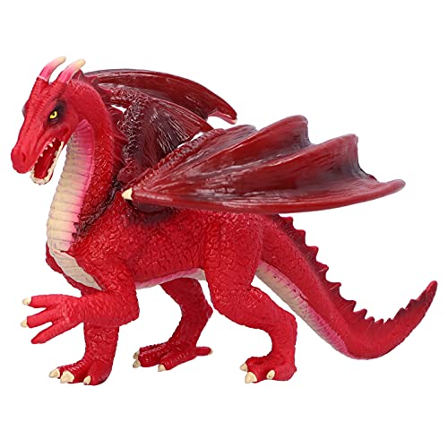 Figur eines antiken Drachen, hochsimuliert, für Sammlung und Dekoration des Büros, große Tierliebhaber (PL124-150 roter Drache) von Phefop