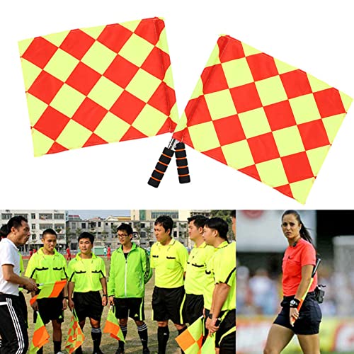 Fußball-Schiedsrichter-Flagge, Stabile Drehbare Linienrichter-Flagge mit Schwammgriff für Sportspiele von Phefop