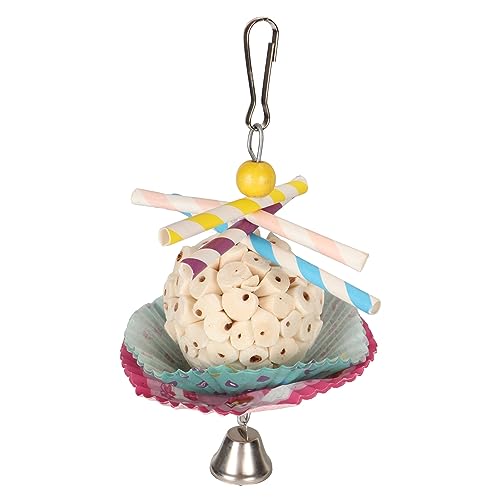 Gesunde Kuchen Vogel erntet Spielzeug Attraktiv Zerkleinerungsspielzeug für Nymfe Budgie WoodPaper (Einzelne Kugelzug) von Phefop