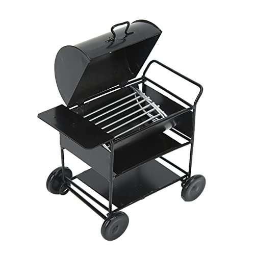 Phefop 1/12 Puppenhaus Miniatur-Grill, Realistisches Modell für Ferngesteuerte Autodekoration, Schwarzes Eisenmaterial von Phefop