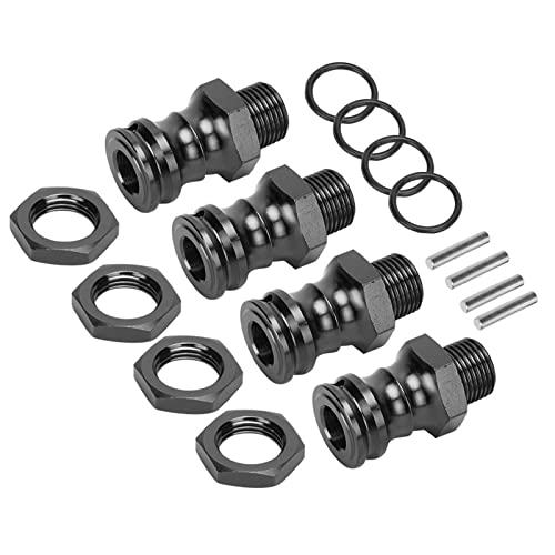 Phefop 1/8 Radverlängerungsadapter, Starke und Zuverlässige Aluminiumlegierung 17 Mm Hex 23 Mm für Direkte Ausrüstung in RC -Autos (Black) von Phefop